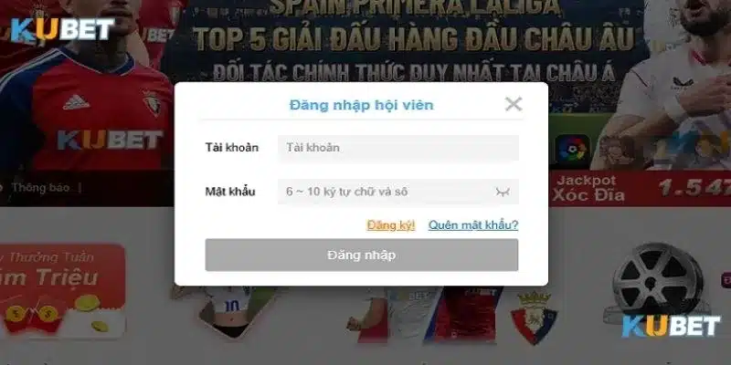 Quy trình đăng nhập Kubet dễ hiểu nhất